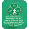 Trinity Shamrock Pins with Card for St. Patrick’s Day – 12 Pieces
