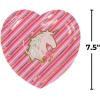 Fun Express Valentine’s Day Party Unicorn & Gold Foil Paper Dessert Plates – Disposable Tableware Licensed Plates & Bowls Perfect for Birthday Festivities Graduation Party Supplies – 8 Pieces