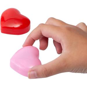 Fun Express 1 1/2″ Mini Valentine’s Day Heart Red & Pink Plastic Pull-Back Toys – 12 Pieces