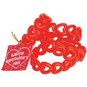 Happy Valentine’s Day Red Heart Cut Out Stretchy Bracelets With To From Exchange Cards