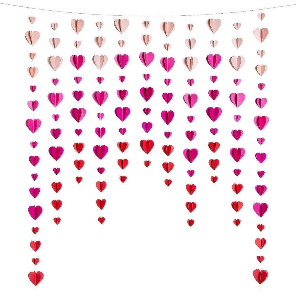 image:imageFun Express Valentine Hanging Hearts Backdrop  Romantic Festive Party Decor Valentines Day Events Photo Booths amp Themed Celebrations  Perfect Classroom Party amp Wedding Decorations  1 Piece 6 x 6