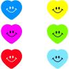 Heart Smile Face Sticker Roll for Valentine’s Day – Stationery – (100pc)