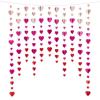 Fun Express Valentine Hanging Hearts Backdrop – Romantic Festive Party Decor Valentines Day Events Photo Booths & Themed Celebrations – Perfect Classroom Party & Wedding Decorations – 1 Piece 6′ x 6′