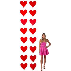 Fun Express 12 ft. Valentine’s Day Heart Icons Hanging Decorations – 2 Pieces