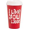 Fun Express I Like You A Latte Insulated Coffee Cups with Lids – Valentine’s Day Party Supplies – 12 Pieces
