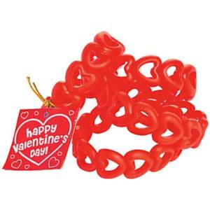 24 Count Happy Valentine’s Day Red Heart Cut Out Stretchy Bracelets With To From Exchange Cards