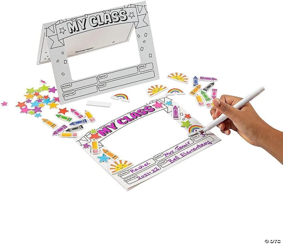 image:imageFun Express Mini Picture Frames Classpack 30 Pieces Small Frames for Crafts amp DIY Valentines Day Craft Kit for Kids Classroom Paper Picture Frames Set for Preschool Art Projects amp Party Craft