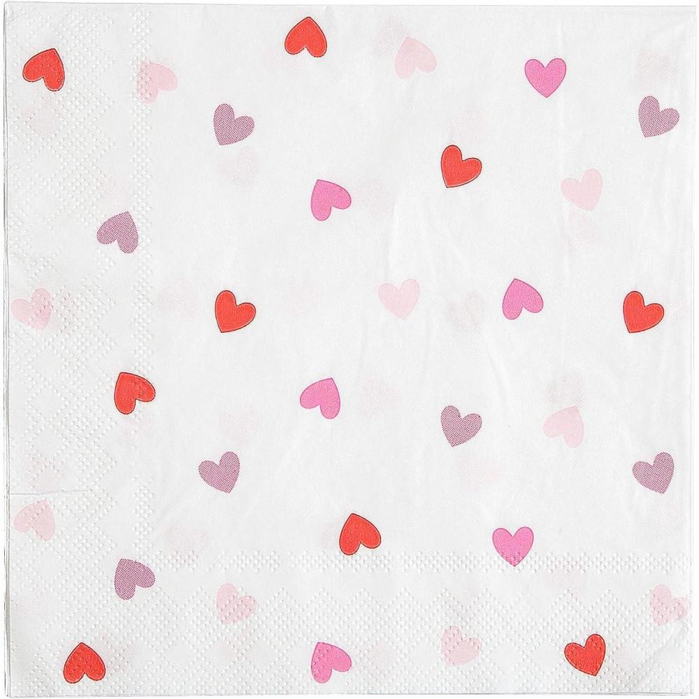 image:imageFun Express 6 12 Valentine Hearts Party Paper Luncheon Napkins  16 Count