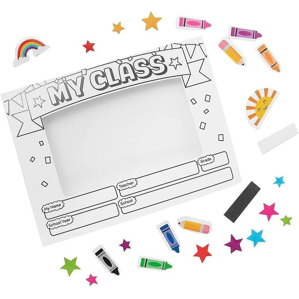 image:imageFun Express Mini Picture Frames Classpack 30 Pieces  Small Frames for Crafts amp DIY Valentines Day Craft Kit for Kids Classroom  Paper Picture Frames Set for Preschool Art Projects amp Party Craft