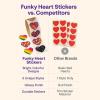 Fun Express Funky Heart Stickers (100pc) Valentine’s Day, Stationery, Party Favor Supplies