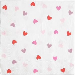 Fun Express 6 1/2″ Valentine Hearts Party Paper Luncheon Napkins – 16 Count