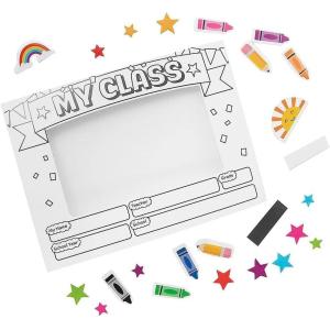 Fun Express Mini Picture Frames Classpack 30 Pieces – Small Frames for Crafts & DIY Valentines Day Craft Kit for Kids Classroom | Paper Picture Frames Set for Preschool Art Projects & Party Craft