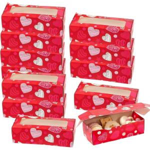 Valentine’s Day Cookie Boxes – Party Supplies – 12 Pieces