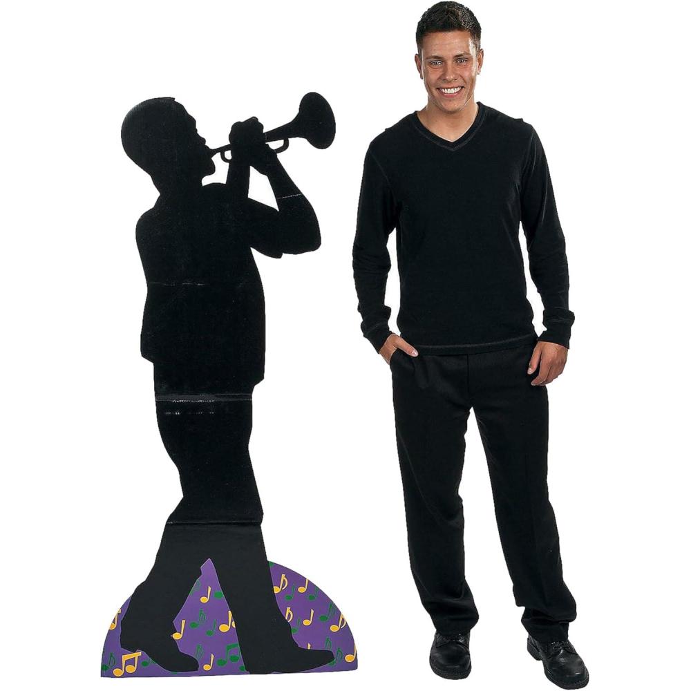 image:imageFun Express Preservation Hall Trumpet Player Standup for Mardi Gras Party Decor Large Decor Floor Stand Ups 1 Piece