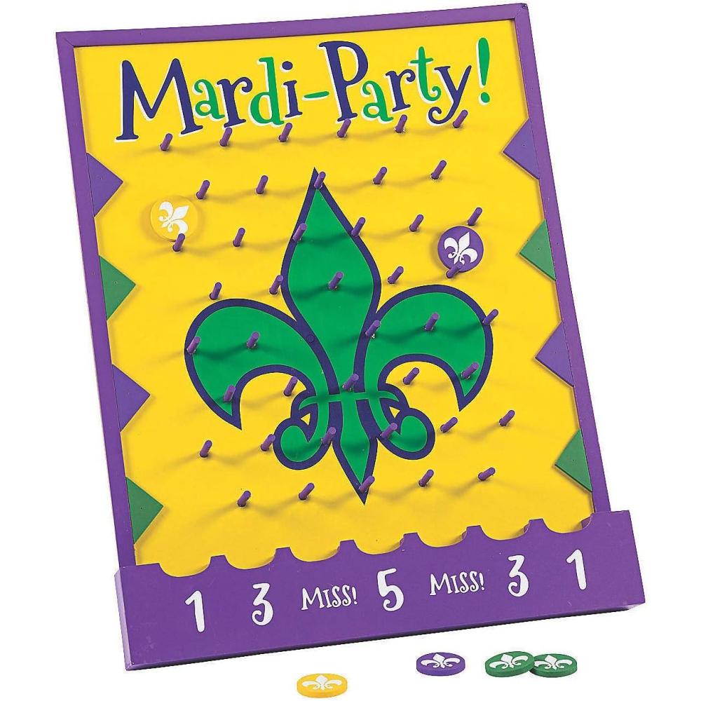 image:imageFun Express Mardi Gras Disc Drop Game Party Supplies