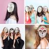 DIY White Plastic Face Masks (6″ x 9″, Pack of 12) – Ideal for Mardi Gras & Clown-Themed Parties