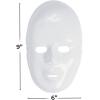 DIY White Plastic Face Masks (6″ x 9″, Pack of 12) – Ideal for Mardi Gras & Clown-Themed Parties