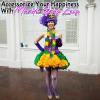 Fun Express – Mardi Gras Tri-Color Poly Leis for Mardi Gras – Apparel Accessories – Luauwear – 12 Pieces