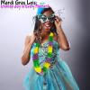 Fun Express – Mardi Gras Tri-Color Poly Leis for Mardi Gras – Apparel Accessories – Luauwear – 12 Pieces