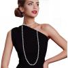 Fun Express – Pearl Beaded Necklace for Party – Jewelry – Mardi Gras Beads – Mot Round – Party – 12 Pieces