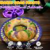 Fun Express – Prismatic Mardi Gras Dessert Plates for Mardi Gras – 8 Pieces
