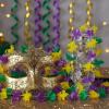 Fun Express 36″ x 2 1/2″ Bulk 50 Pieces Purple, Green & Yellow Mardi Gras Fleur de Lis Leis