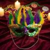 Fun Express 6 3/4″ x 9″ Green, Gold & Purple Sequin Mardi Gras Masks with Bright Feathers – 12 Pieces