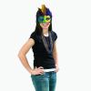 Fun Express Mardi Gras Feather Mask Assortment for Costume Accessories – 12 Pieces