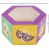 Fun Express Mardi Gras Hexagon Favor Boxes with Window, 12 Piece