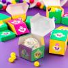 Fun Express Mardi Gras Hexagon Favor Boxes with Window, 12 Piece