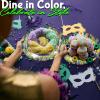 Fun Express Mardi Gras Paper Dinner Plates – Disposable Party Supplies – (set of 8)