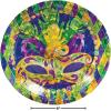 Fun Express Mardi Gras Paper Dinner Plates – Disposable Party Supplies – (set of 8)