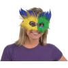 Fun Express Mardi Gras Two-Tone Feather Half Masks- 12 Piece