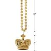Fun Express Metallic Crown Mardi Gras Beads – Bulk Set of 24 – Traditional Mardi Gras Colors – Handouts and Party Supplies