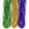 Fun Express Metallic Mardi Gras Beads – 144 Pieces Plastic Purple Gold and Green Round Beads for Jewelry