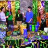 Fun Express Metallic Mardi Gras Beads – 144 Pieces Plastic Purple Gold and Green Round Beads for Jewelry