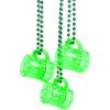 Fun Express Set of 12 Pieces Shot Glass Bead Necklaces, Holds 1 oz, St. Patrick’s Day and Mardi Grad Party Supplies, Green