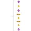 Mardi Gras Fleur de Lis Icons Hanging Decorations – 18″ x 12 ft. (1 Pc) – Ideal for Mardi Gras Parties, Carnival Themes & Festive Celebrations