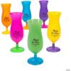 14 oz. Bulk Personalized Mardi Gras Reusable Plastic Hurricane Glasses – 48 Pc.