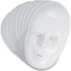 DIY White Plastic Face Masks (6″ x 9″, Pack of 12) – Ideal for Mardi Gras & Clown-Themed Parties