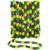 Fun Express – Mardi Gras Tri-Color Poly Leis for Mardi Gras – Apparel Accessories – Luauwear – 12 Pieces