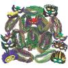 Fun Express – Mega Masquerade Mask and Bead Asst. for Mardi Gras – Jewelry – Mardi Gras Beads – Mot Round – 600 Pieces