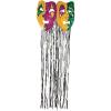 Fun Express Mardi Gras Mask Fringe Doorway Curtain (34.25 in Wide 8 feet Long) Party Decorations