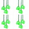 Fun Express Set of 12 Pieces Shot Glass Bead Necklaces, Holds 1 oz, St. Patrick’s Day and Mardi Grad Party Supplies, Green