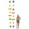 Mardi Gras Fleur de Lis Icons Hanging Decorations – 18″ x 12 ft. (1 Pc) – Ideal for Mardi Gras Parties, Carnival Themes & Festive Celebrations