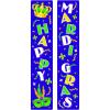 Mardi Gras Pillar Banners – 2 Pieces