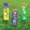 Mardi Gras Vertical Yard Signs – 3 Pieces