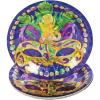 Prismatic Mardi GRAS Dessert Plates
