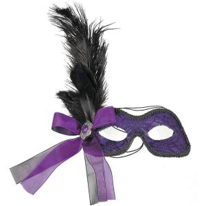 Fun Express – Purple Feather Masks (Upc, 6 Pc Un) For Mardi Gras – Apparel Accessories – Costume Accessories – Masks – Mardi Gras – 6 Pieces