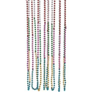 Fun Express – Rainbow Mardi Gras Beads – Jewelry – Mardi Gras Beads – Mot Round – 48 Pieces